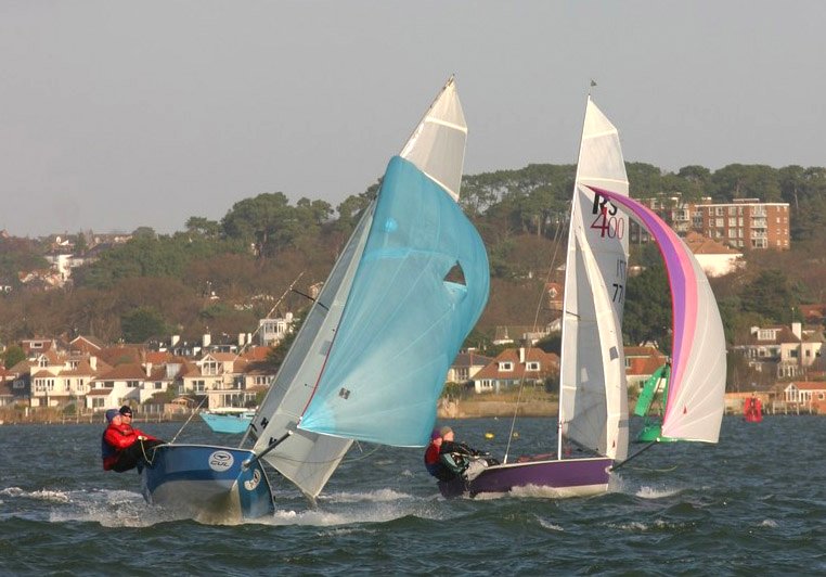 Hywel Roberts (1216, left) and Duncan Glen (771) in the Poole Winter Series photo copyright David Harding / www.sailingscenes.com taken at Parkstone Yacht Club and featuring the  class