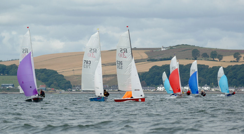 The RS200 fleet round the leeward mark during the Chanonry Dinghy Regatta photo copyright Neil MacGregor taken at Chanonry Sailing Club and featuring the RS200 class
