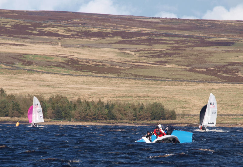 Gusts of 30 knots for the RS200s on Saturday at Yorkshire Dales SC photo copyright Terry Pressdee taken at Yorkshire Dales Sailing Club and featuring the RS200 class