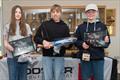 Rooster RS Tera Start of Season Championships Pro Fleet Podium (l-r) Hannah Yates (2nd), Cass Day (1st), Oscar Davenport (3rd) © Paul Sanwell / OPP