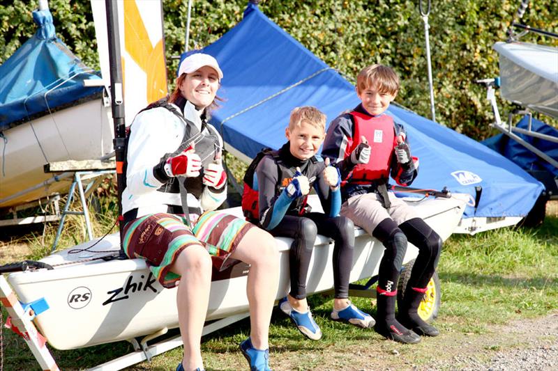 Junior sailors waiting to go afloat for the Bart's Bash event at Teign Corinthian photo copyright Garnett Showell / TCYC taken at Teign Corinthian Yacht Club and featuring the RS Tera class