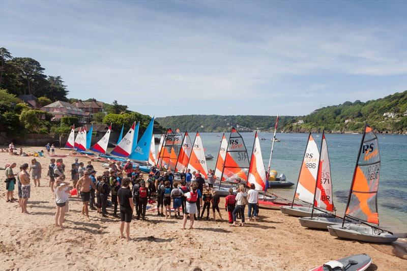 Morning Breifing during the Salcombe Junior Regatta photo copyright Clare Booth taken at Salcombe Yacht Club and featuring the RS Tera class