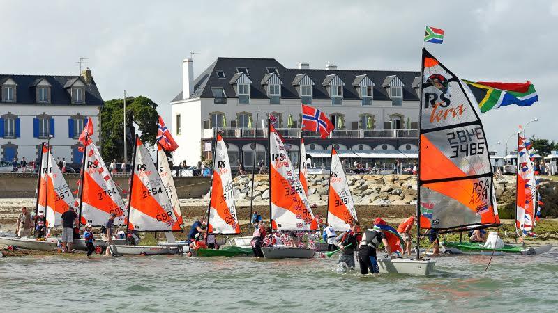 Opening ceremony on the water - RS Tera World Championships 2017 at Carnac photo copyright Christophe Le Bohec / www.le-bohec.com/ taken at Yacht Club de Carnac and featuring the RS Tera class