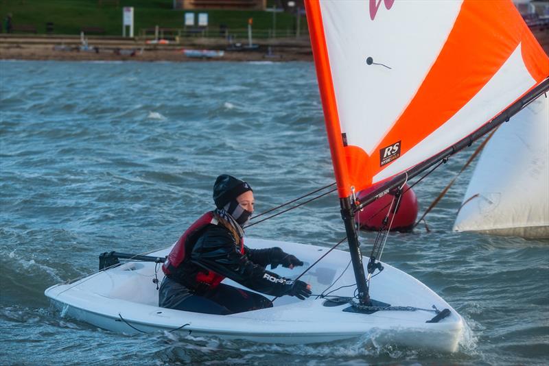 Matilda Moore, 1st Girl at the Isle of Wight Tera Championships photo copyright Patrick Condy taken at Gurnard Sailing Club and featuring the RS Tera class