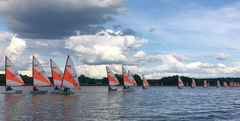 Largest ever turnout for RS Tera open meeting at Frensham Pond  photo copyright Simon Lomas-Clarke taken at Frensham Pond Sailing Club and featuring the RS Tera class