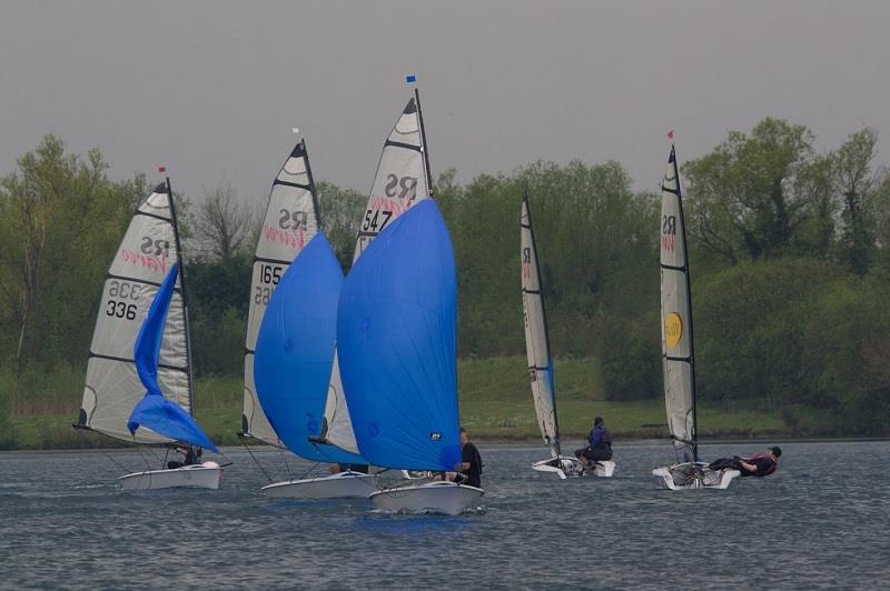 RS Vareos at the South Cerney Asymmetric Open photo copyright Dave Whittle taken at South Cerney Sailing Club and featuring the RS Vareo class