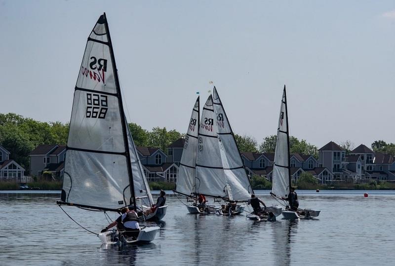 RS Vareo drift bunch photo copyright South Cerney SC taken at South Cerney Sailing Club and featuring the RS Vareo class