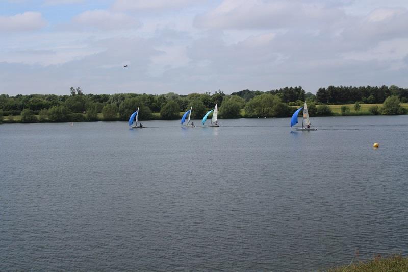 Four spinnakers closer - Illuminis RS Vareo Open photo copyright Milton Keynes Sailing Club taken at Milton Keynes Sailing Club and featuring the RS Vareo class