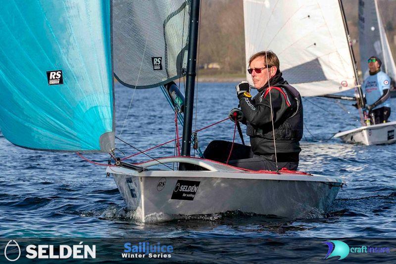 Luke Fisher currently holds the top of the Slow Asymmetric category in the Seldén SailJuice Winter Series photo copyright Tim Olin / www.olinphoto.co.uk taken at Rutland Sailing Club and featuring the RS Vareo class