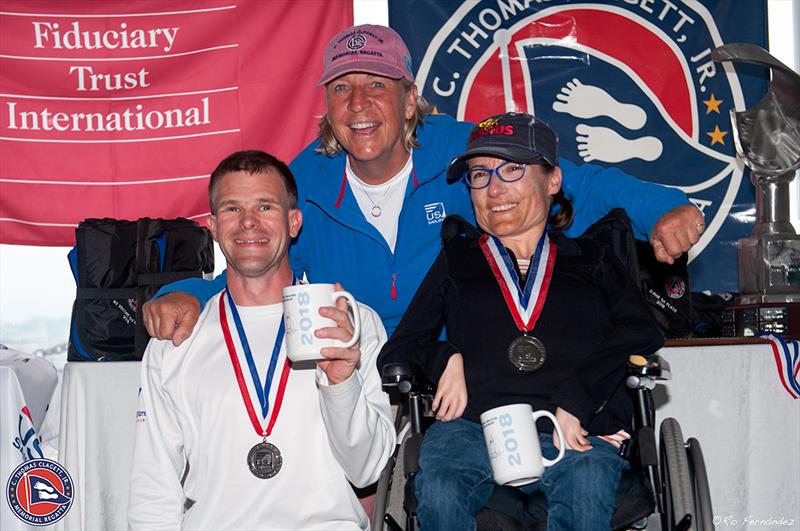 U.S. Para Sailing Champions Doublehanded Champions Christina Rubke and Kris Kempe with Betsy Alison - photo © Ro Fernandez