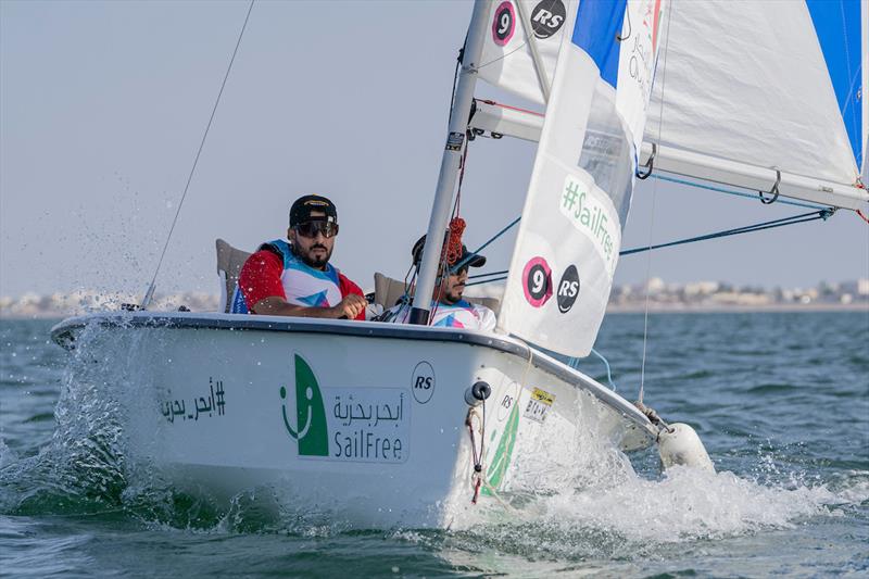 Para sailors and coaches have come together at the Mussanah Barceló resort photo copyright Oman Sail taken at Oman Sail and featuring the RS Venture class