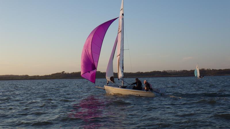 Phil and Charlotte Gwyther in the Club RS Vision as the Lymington Town SC Wednesday Early Points series starts photo copyright Jenny Howells taken at Lymington Town Sailing Club and featuring the RS Vision class