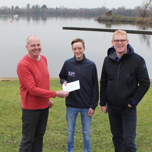 RYA Bursary Presentation at Silver Wing Sailing Club (l-r) Roger Wilson, Aaron Evans and Stuart Hall photo copyright Philip Bergquist taken at Silver Wing Sailing Club and featuring the  class