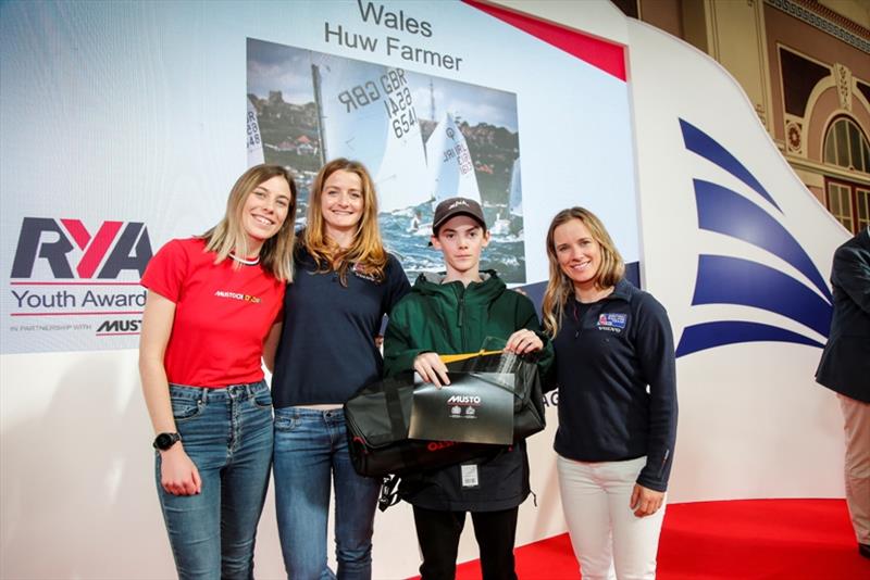 L-R: Emma Jackson, Musto Brand Marketing Manager, Eilidh McIntyre, Huw Farmer and Hannah Mills photo copyright RYA Cymru-Wales taken at RYA Dinghy Show and featuring the  class