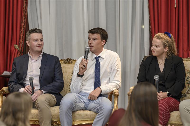 RYA Northern Ireland 50th Anniversary Dinner (l-r) Chris Lindsay, Micky Beckett, Erin McIlwaine - photo © RYA Northern Ireland
