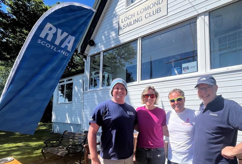 RYA Scotland's Head of Sport & Performance Pathways Jamie Rogers, Sailingfast Director's Emma & Duncan Hepplewhite, and RYA Scotland Performance Committee Chair Donald Wood - photo © RYA Scotland