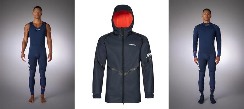 Musto's Championship 3mm Body Mapped Long John, Championship Acqua Hoodie Jacket and Championship Acqua Hoodie Jacket - photo © Musto