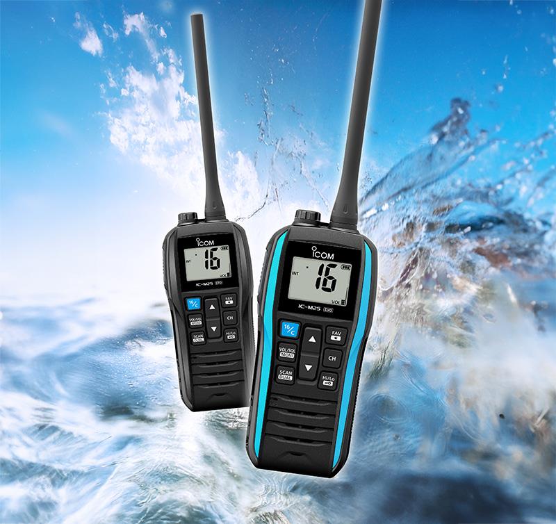 Icom UK's IC-M25 EVO handheld marine VHF radio - photo © RYA