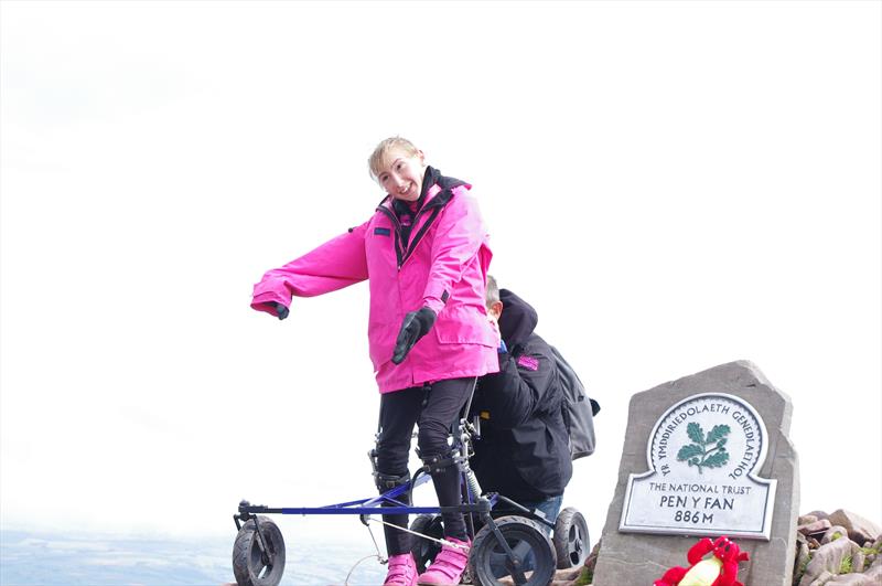 Natasha 'Miss Isle' Lambert at the summit of Pen Y Fan this morning - photo © RYA