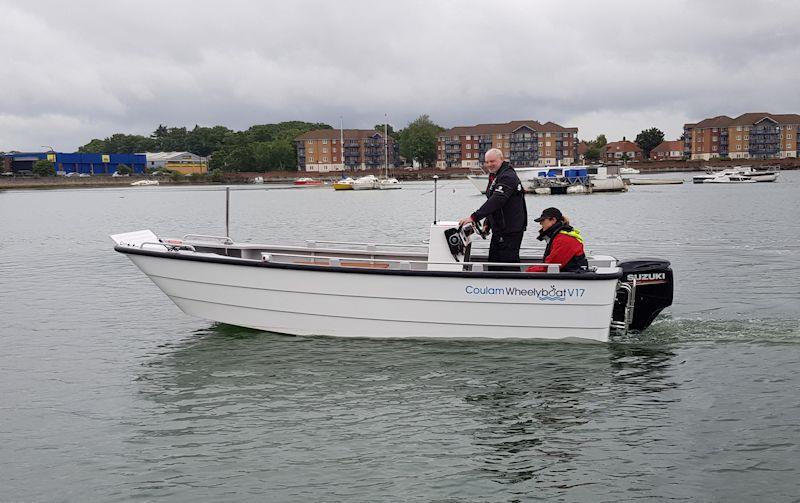 200th wheelchair accessible Wheelyboat is getting ready for use in North Wales photo copyright The Wheelyboat Trust taken at RYA Cymru-Wales and featuring the RYA Sailability class