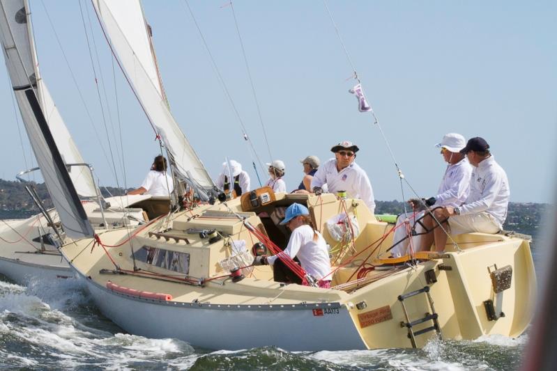 One of many close encounters at Armstrong Buoy – S80 Legends Race photo copyright Bernie Kaaks taken at Royal Perth Yacht Club and featuring the S80 class