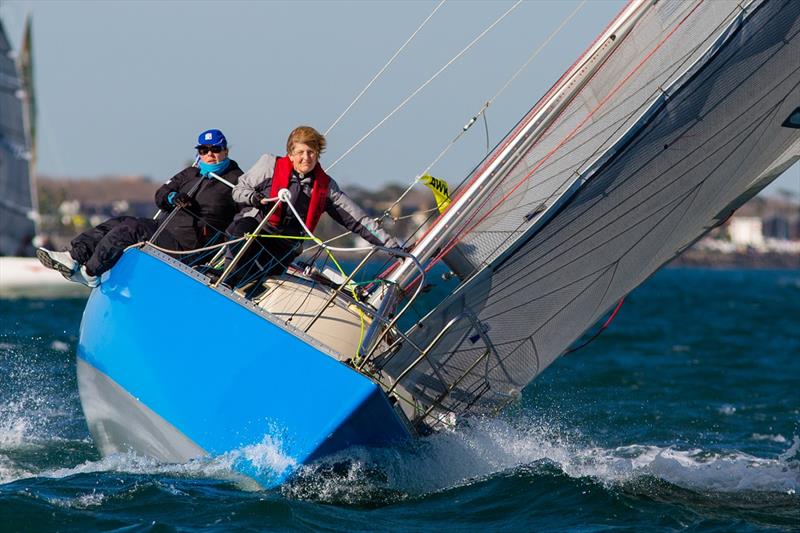 Leo Eeckman steered Le Cascadeur is Div 1 third overall - Australian Women's Keelboat Regatta photo copyright Bruno Cocozza / AWKR taken at Royal Melbourne Yacht Squadron and featuring the S80 class