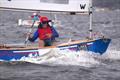 Wellington Adams, sailing Wellbent from Kingston Beach Sailing Club, Tasmania, is proof that Sabot Sailing is serious fun! © Sam Gong