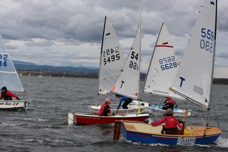 Close racing in the Sabot State Championship photo copyright Greg and Michelle Jones taken at Port Dalrymple Yacht Club and featuring the Sabot class