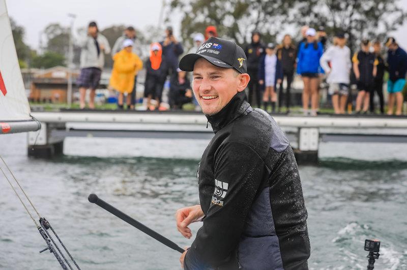 Kyle Langford during the Lake Macquarie SailGP Regional Trophy Tour photo copyright Salty Dingo taken at Wangi RSL Amateur Sailing Club and featuring the Sabot class