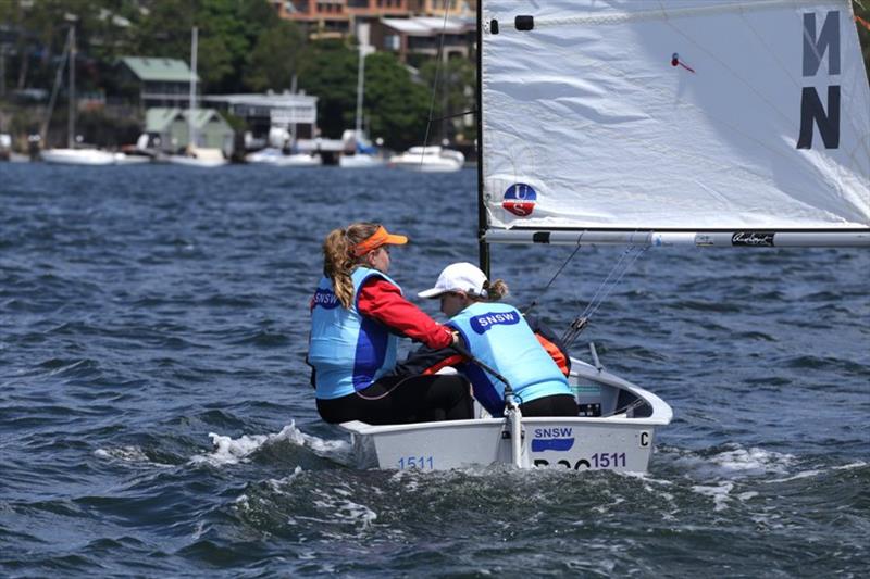 2-up competitor 1511, Oceans 13 Skipper: Edith Cullinane (9 yrs old) Crew: Stella Turner (10 yrs old) photo copyright Sam Gong taken at Lane Cove 12ft Sailing Skiff Club and featuring the Sabot class