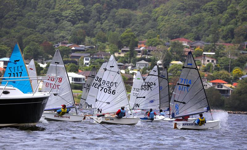 Sabot racing at Teralba with some southerly waves - 2021-22 Sabot NSW State Championship - photo © Sam Gong