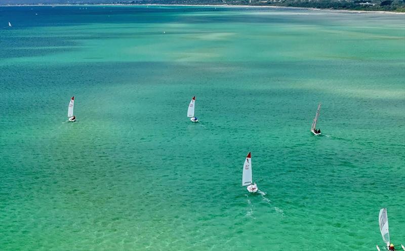 Flat champagne sailing photo copyright Capel Sound Invitational taken at Rye Yacht Club and featuring the Sabre class