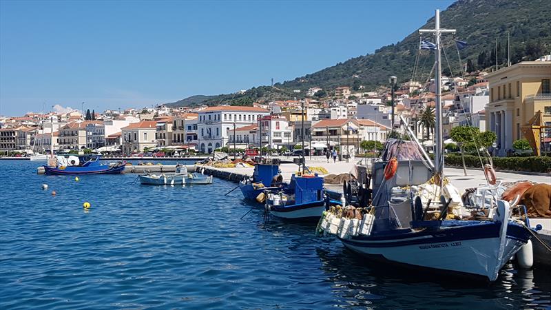 Fishing fleet around the quay at Samos town. - photo © Richard Gladwell