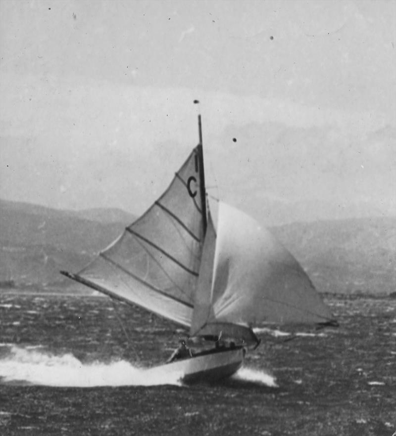 Whisper – Idle Along Moffat Cup 1952 photo copyright Mander Family Archives taken at Pleasant Point Yacht Club and featuring the  class