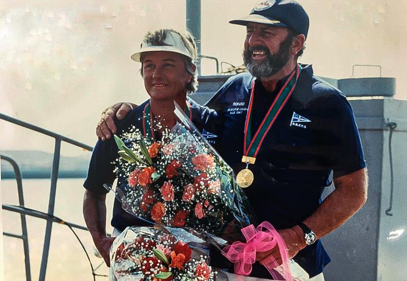 John and Heather Lidgard celebrate another win - photo © RNZYS