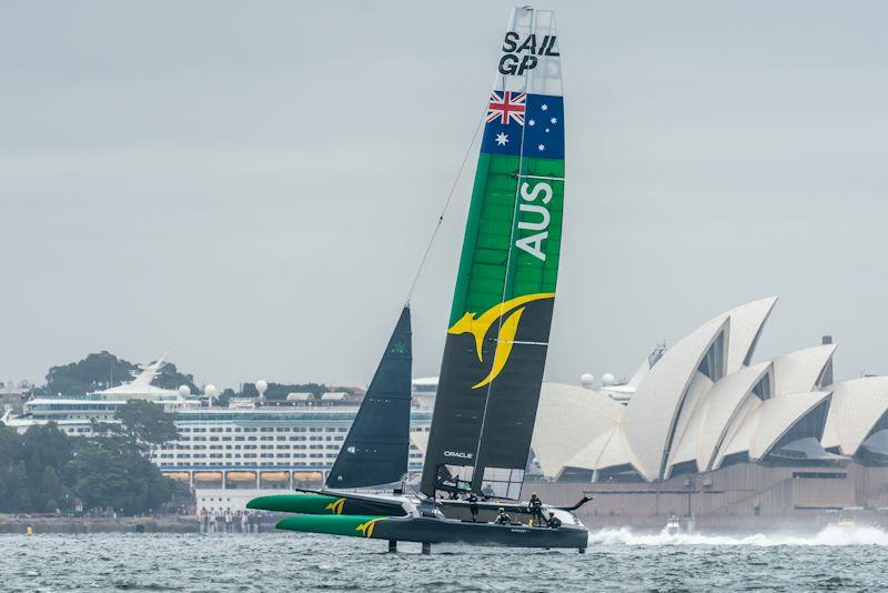 Australia's SailGP Team testing their F50 on Sydney Harbour for the first time photo copyright Beau Outteridge taken at  and featuring the  class