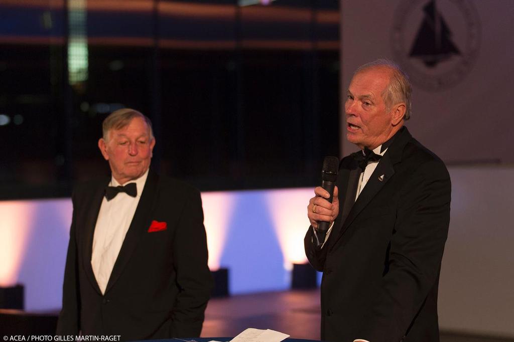America's Cup Hall of Fame - Bob Fisher and Gary Jobson - photo © ACEA - Photo Gilles Martin-Raget http://photo.americascup.com/