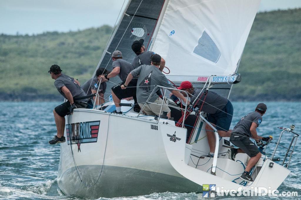 2013 Winner's Lincoln Fraser and his Top Guns on Dangerzone. Photo by Brad Davies / LiveSailDe.com - North Sails Young 88 Owners Champs photo copyright Brad Davies http://www.rayc.org.nz taken at  and featuring the  class
