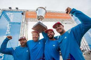 L-R: Rod Dawson, Mike Rehe, Taylor Canfield, Hayden Goodrick - US One wins Dutch Match Cup. - Alpari World Match Racing Tour 2014 - Dutch Match Cup - photo ©  Robert Hajduk / WMRT