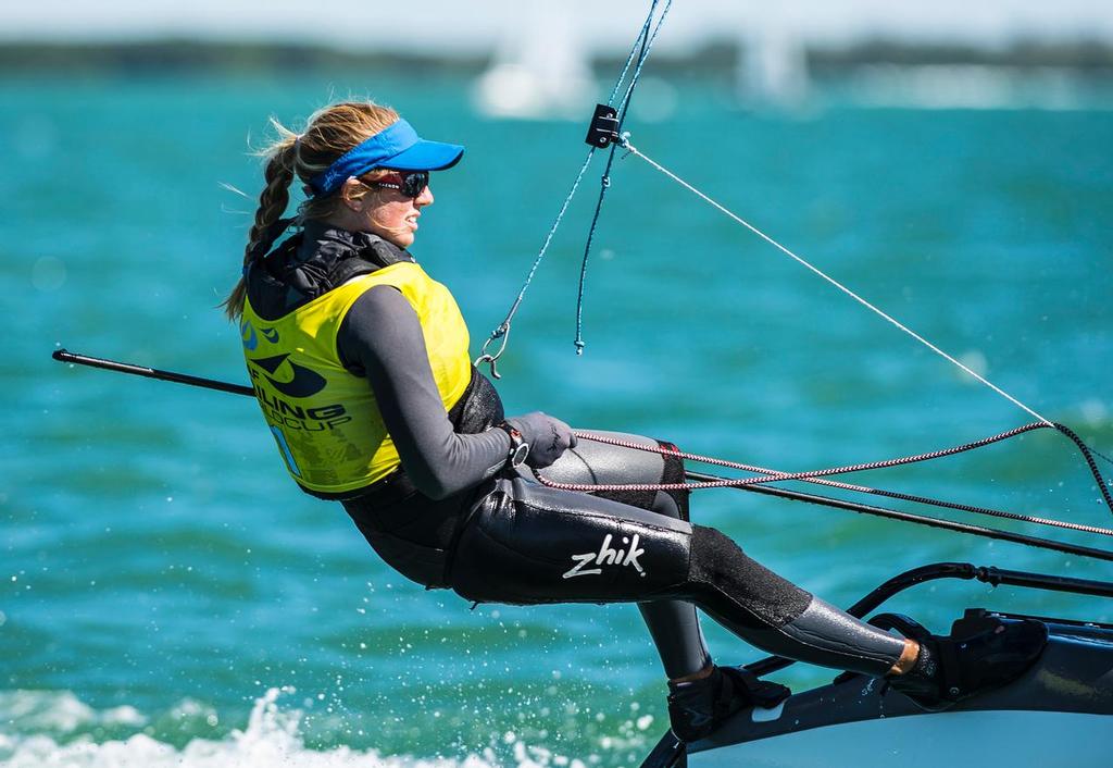 Gemma Jones (Nacra 17) - 2015 ISAF Sailing World Cup Miami. - photo © Walter Cooper http://waltercooperphoto.com/