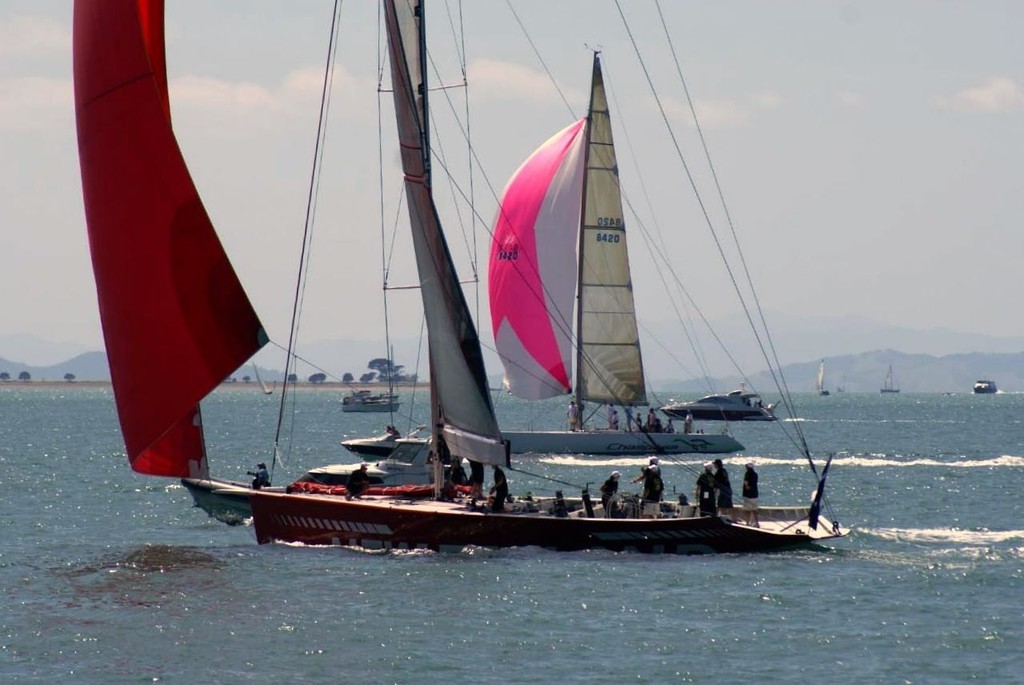 NZL-20 and Champosa competing in the 2009 Auckland Anniversary Regatta. photo copyright Richard Gladwell www.photosport.co.nz taken at  and featuring the  class