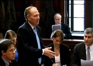 Alinghi’s Barry Ostrager makes a point at the New York Supreme Court Hearing on 02 April 2008 - photo © George Layton