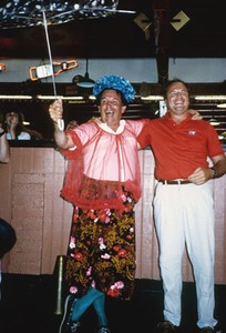 In &rsquo;sme frock with Rob Mundle San Diego’92. photo copyright Sharon Green/ ultimatesailing.com http://www.ultimatesailing.com taken at  and featuring the  class