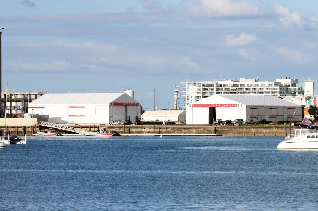 Luna Rossa base in Auckland’s Westhaven Marina - facilities on Pier 30-32 are now more likely to be on this style, if left to the teams - photo © Richard Gladwell www.photosport.co.nz