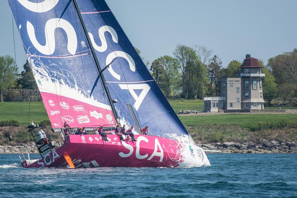 May 17, 2015. Leg 7 Start in Newport; Team SCA photo copyright  Marc Bow / Volvo Ocean Race taken at  and featuring the  class