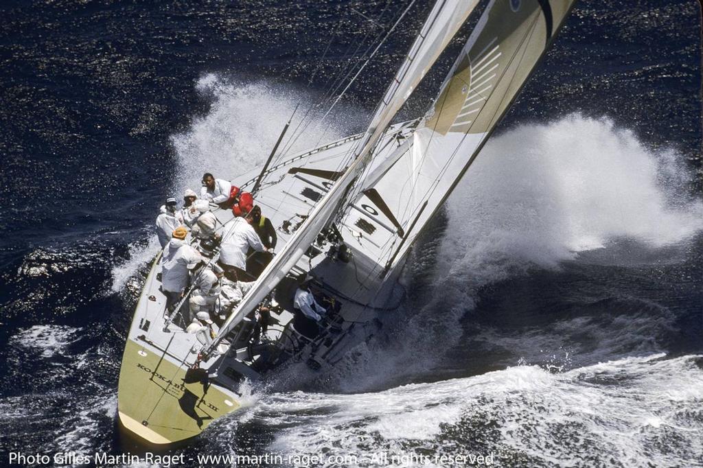 12 Metres - Australian America's Cup Defender, Kookaburra sailing off Fremantle - 1987 America's Cup photo copyright Gilles Martin-Raget taken at  and featuring the  class