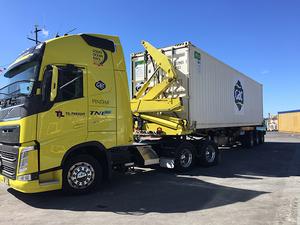 Volvo Ocean Race cargo arriving in Auckland photo copyright TNL Pindar taken at  and featuring the  class