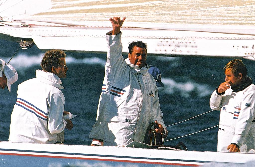 Dennis Conner returns the America's Cup to USA - Fremantle, February 1987 photo copyright Bruce Jarvis taken at  and featuring the  class