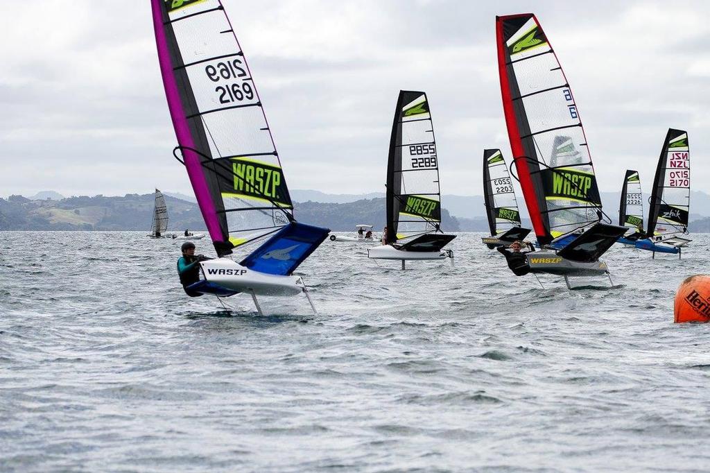 6. Elice Beavis, Jackson Keon and 2289 Tim Adair lead the fleet off the start. - photo © John Adair