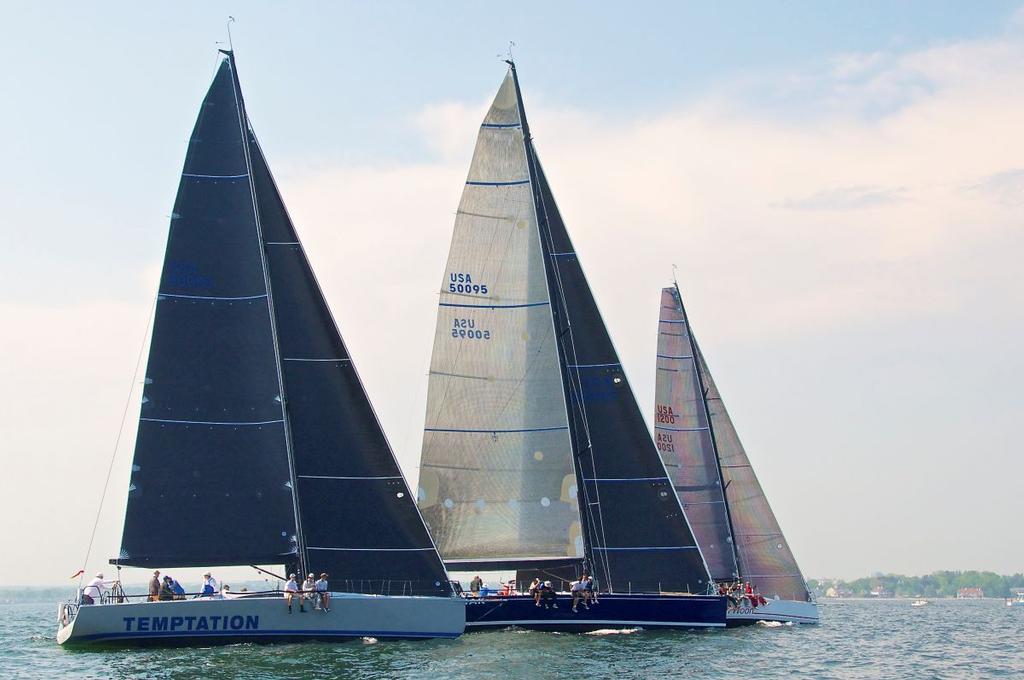 Temptation, Kodiak and High Noon during the Block Island Race - photo © Storm Trysail Club